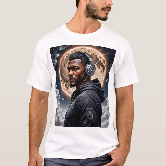 Lunar Eclipse T - Shirt Kosmische Kunst (Vorderseite)