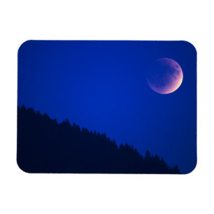 Lunar Eclipse über Wald   Zug, Schweiz Magnet