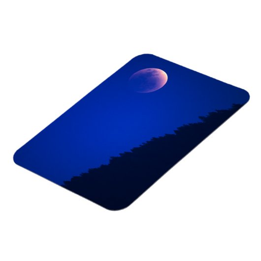 Lunar Eclipse über Wald | Zug, Schweiz Magnet (Linke Seite)