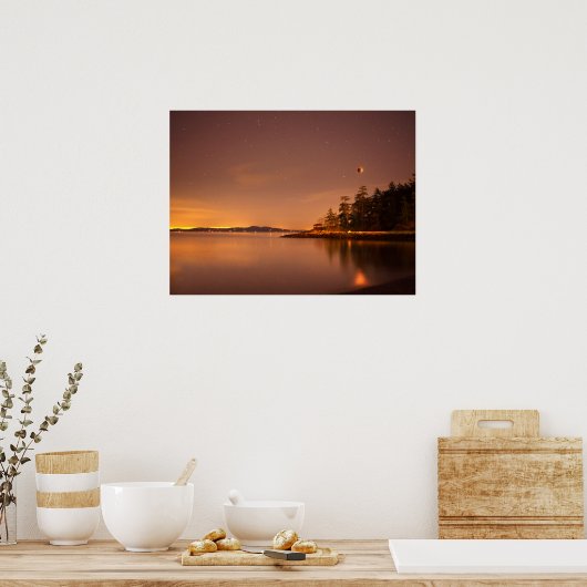 Lunar Eclipse Victoria, British Columbia Poster (Küche)