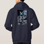 Lunar Expedition Crew Herren's Basic Hooded Hoodie (Rückseite)