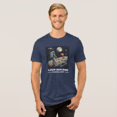 Lunar Explorer Powering Spirit Astronaut T-Shirt Tri-Blend Shirt (Vorderseite voll)