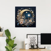 Lunar Garden Wreath Poster (Heimbüro)