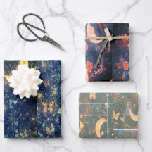 Lunar Gift Wrapping Paper - Celestial Moon Design