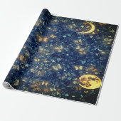 Lunar Glow Celestial Moon  Geschenkpapier (Ungerollt)