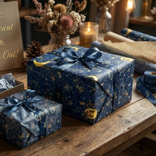 Lunar Glow Celestial Moon  Geschenkpapier