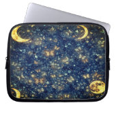 Lunar Glow Cosmic Blue Night Garden Laptopschutzhülle (Vorderseite)