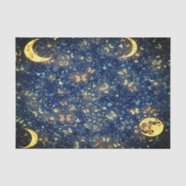 Lunar Glow Cosmic Night Garden Seidenpapier