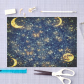 Lunar Glow Cosmic Night Garden Seidenpapier (Handwerk)