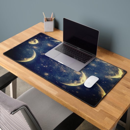 Lunar Glow Desk mat Night Sky Design Schreibtischunterlage (Büro 2)