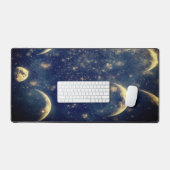 Lunar Glow Desk mat Night Sky Design Schreibtischunterlage (Tastatur & Maus)