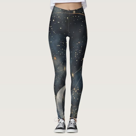 Lunar Glow, Elegant Moonlit Leggings (Vorderseite)