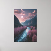 Lunar Glow Leinwand - Dreamy Night Sky Art (Vorderseite)
