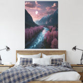 Lunar Glow Leinwand - Dreamy Night Sky Art (Insitu (Schlafzimmer))