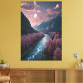Lunar Glow Leinwand - Dreamy Night Sky Art (Insitu (Wohnzimmer))