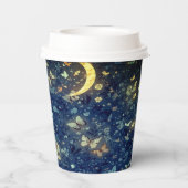 Lunar Glow Midnight Butterflies Party Pappbecher (Rückseite)