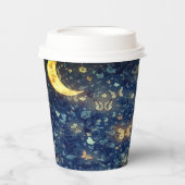 Lunar Glow Midnight Butterflies Party Pappbecher (Vorderseite)