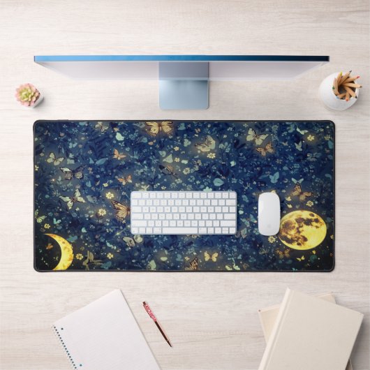 Lunar Glow Midnight Celestial Fantasy Schreibtischunterlage (Büro 1)
