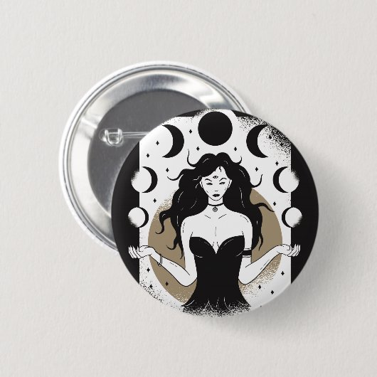 Lunar Goddess Button (Vorne & Hinten)