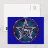 Lunar Goddess Pentagram Postcard Postkarte (Vorne/Hinten)