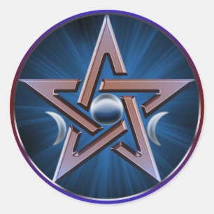 Lunar Goddess Pentagram Sticker