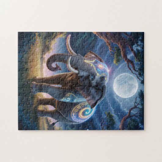 Lunar Guardian Elephant Puzzle (Horizontal)