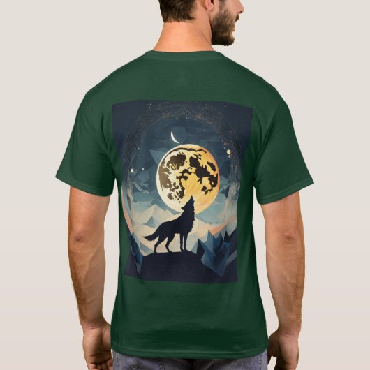 Lunar Howl: Wolf T - Shirt Design (Rückseite)