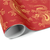Lunar-Jahr Drachenmuster Chinesisches Mondjahr 202 Geschenkpapier (Rolleneckpunkt)