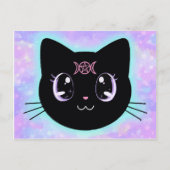 Lunar Kitty Postkarte (Vorderseite)
