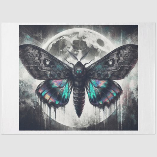 Lunar Lace Moth Seidenpapier (Vorderseite)