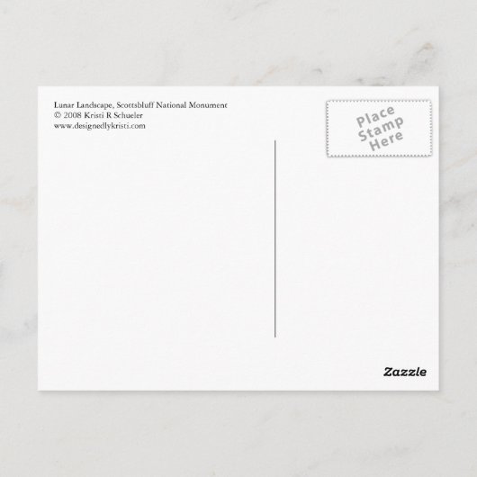 Lunar Landscape Postcard Postkarte (Rückseite)