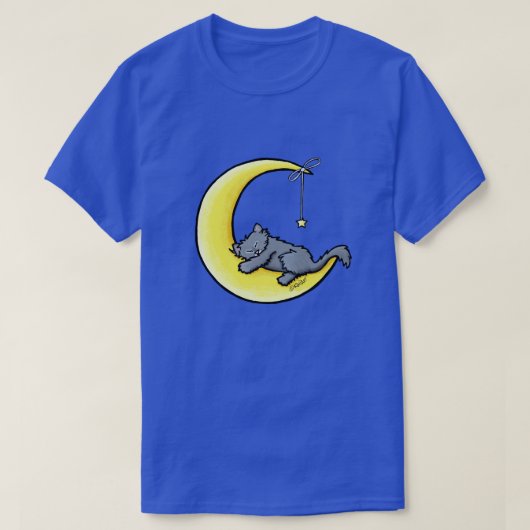 Lunar Liebe Gray Cat T - Shirt (Design vorne)