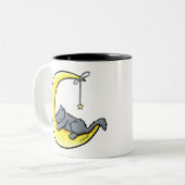 Lunar Liebe Gray Cat Tasse (Vorderseite Links)