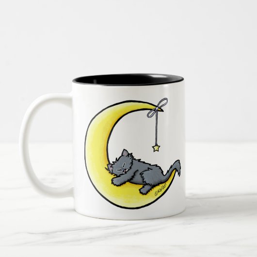 Lunar Liebe Gray Cat Tasse (Links)