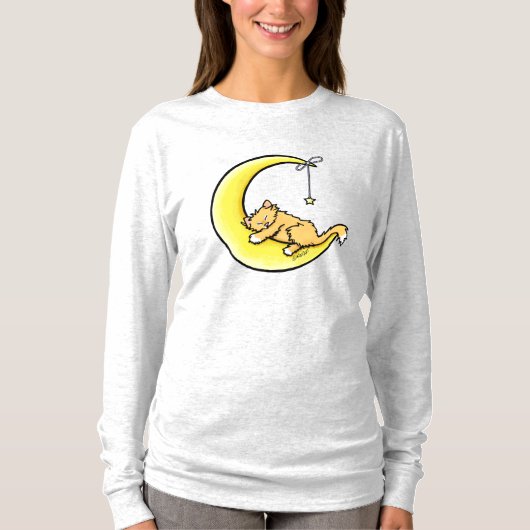Lunar Liebe Orange Cat T - Shirt (Vorderseite)