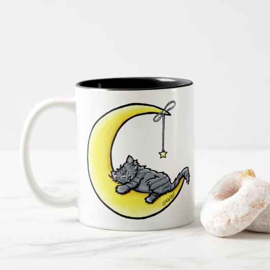 Lunar Liebe Tabby Cat Tasse (Mit Donut)