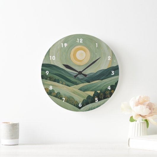 Lunar Lullaby Große Wanduhr (Zuhause)