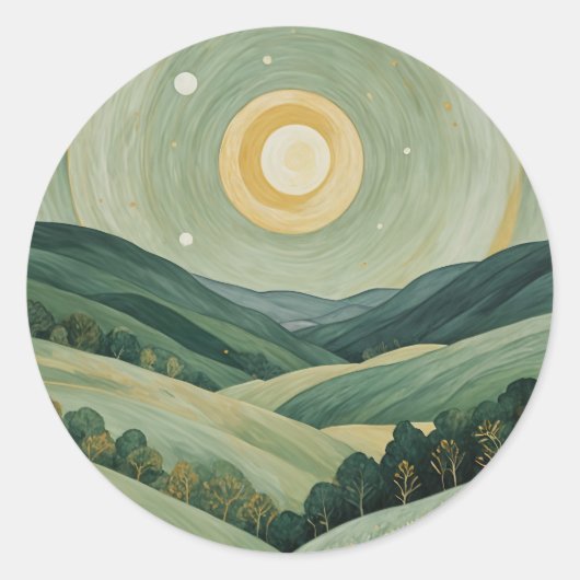 Lunar Lullaby Runder Aufkleber (Vorderseite)