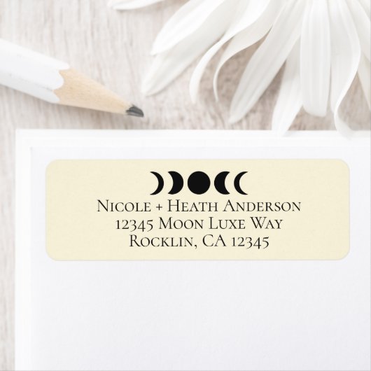 Lunar Luxe Black & Cream Moon Phase Wedding (Insitu)