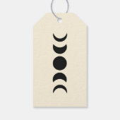 Lunar Luxe Black & Cream Moon Phase Wedding Geschenkanhänger (Rückseite)