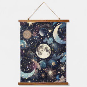 Lunar Magic Wandteppich Mit Holzrahmen