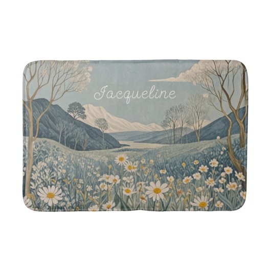 Lunar Meadow Personalisiert Badematte (Vorderseite)