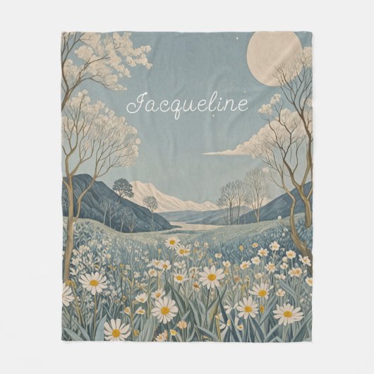 Lunar Meadow Personalisiert Fleecedecke (Vorderseite)