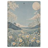 Lunar Meadow Personalisiert Klemmbrett (Rückseite)