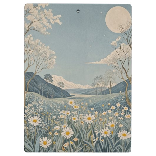 Lunar Meadow Personalisiert Klemmbrett (Rückseite)