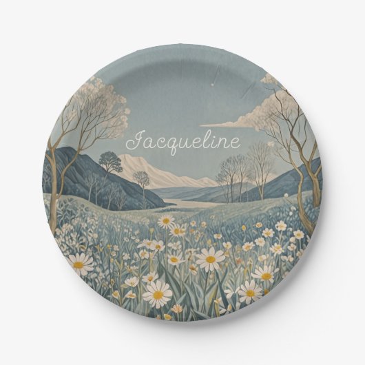 Lunar Meadow Personalisiert Pappteller (Vorderseite)