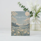 Lunar Meadow Personalisiert Postkarte (Stehend Vorderseite)