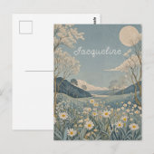 Lunar Meadow Personalisiert Postkarte (Vorne/Hinten)