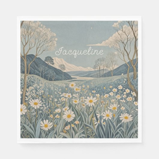 Lunar Meadow Personalisiert Serviette (Vorderseite)