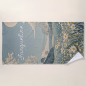 Lunar Meadow Personalisiert Strandtuch (Vorderseite)